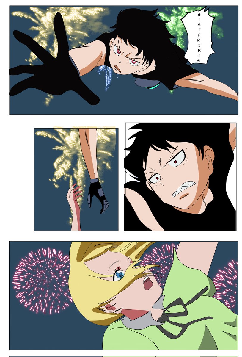Elainesan9's tweet photo. BEAUTIFUL  FIREWORKS 
shrina x iris manga
page 11
  fire force 
#fireforceshinra #FireForcespoilers #fireforce #fireforceiris https://t.co/fWWpODi0ge