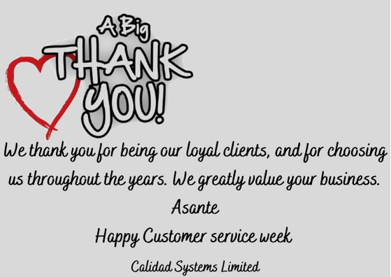 CalidadSystems's tweet photo. Happy customer service week from us. https://t.co/DFx3Ewkv7Q