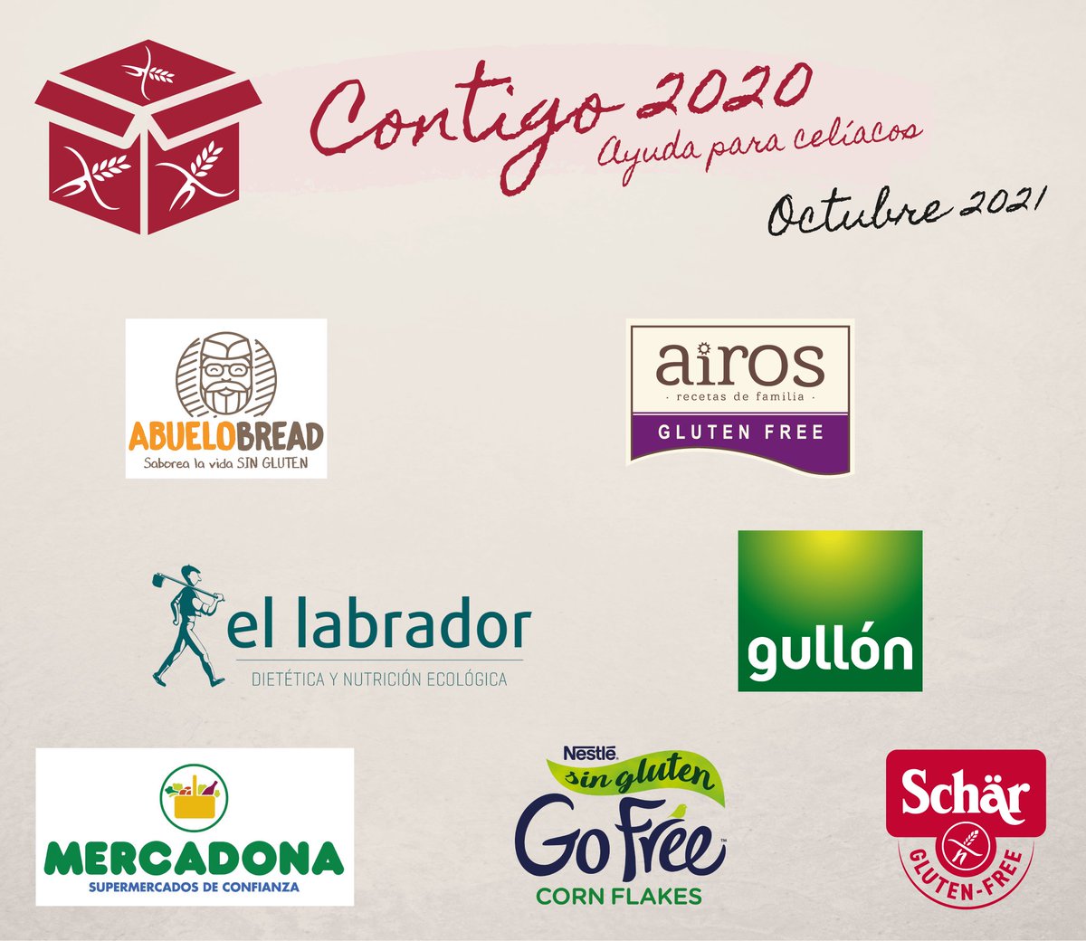CeliacosMadrid's tweet photo. Empezamos mes y toca nuevo envío #Contigo2020.
Estamos ayudando a 48 personas celíacas en situación vulnerable.
¡Gracias a las marcas colaboradoras! #AbueloBread, @airosglutenfree, #ellabrador, #GalletasGullon, @Mercadona, @Nestle_es y @schaergf ❤
https://t.co/J7faIHwPNN https://t.co/xgDwTEWBQA