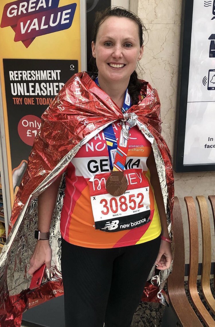 So so proud of <a href="/GemmaMurkin/">Gemma Murkin</a> for completing the #marathon yesterday. Gemma you’re a fighter and an inspiration to us all in Quality. Can’t believe you even got up for our meeting this morning <a href="/OxleasNHS/">Oxleas NHS</a> @VickyEl20782679