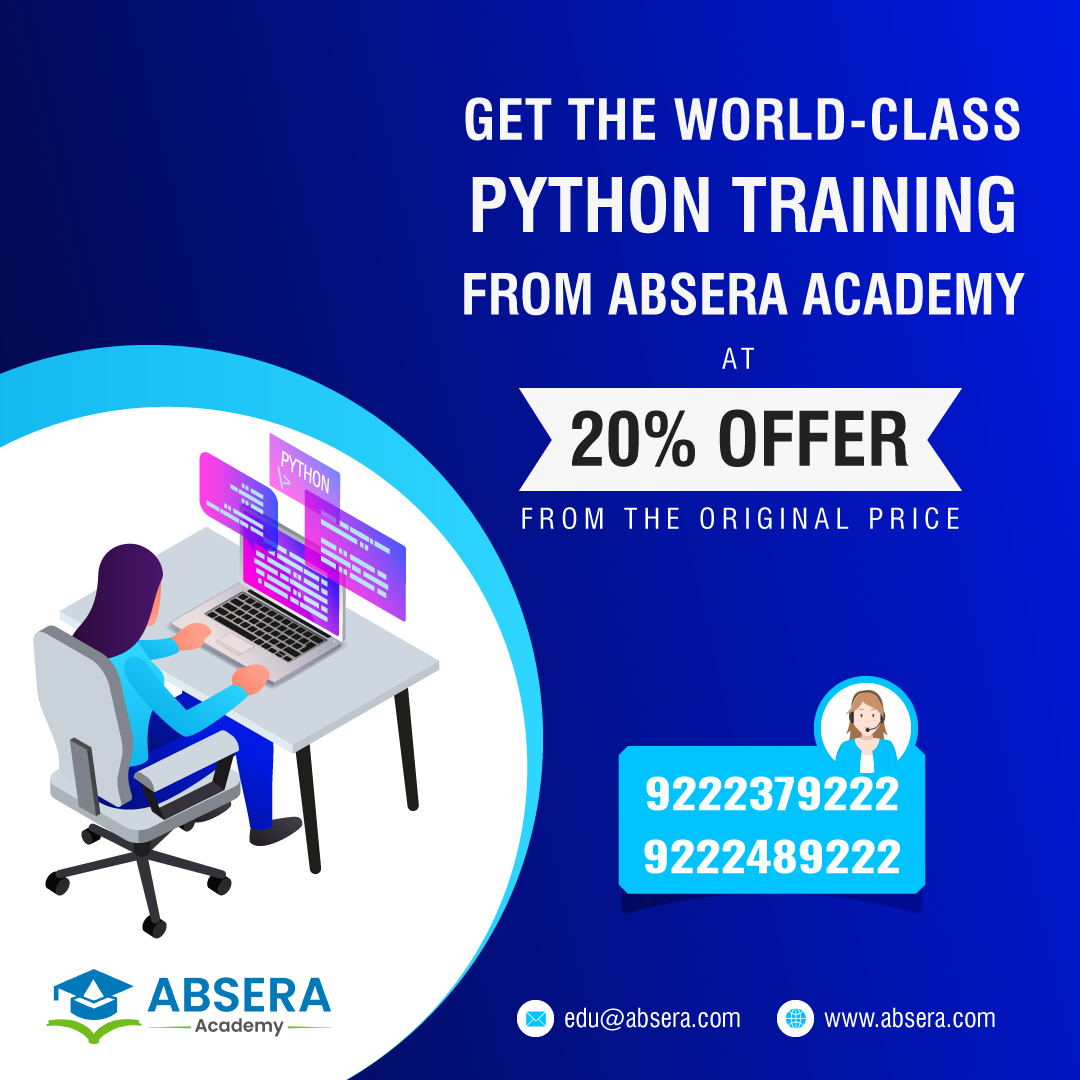 AbseraAcademy's tweet image. Get the world-class Python training from Absera Academy at 20% off from the original price.
absera.com/python-trainin…

Follow @AbseraAcademy 

#PythonTraining #BestPythonTraining #PythonTrainingInstituteinMadurai #Python #TrainingInstitute #SoftwareTraininginMadurai #AbseraAcademy