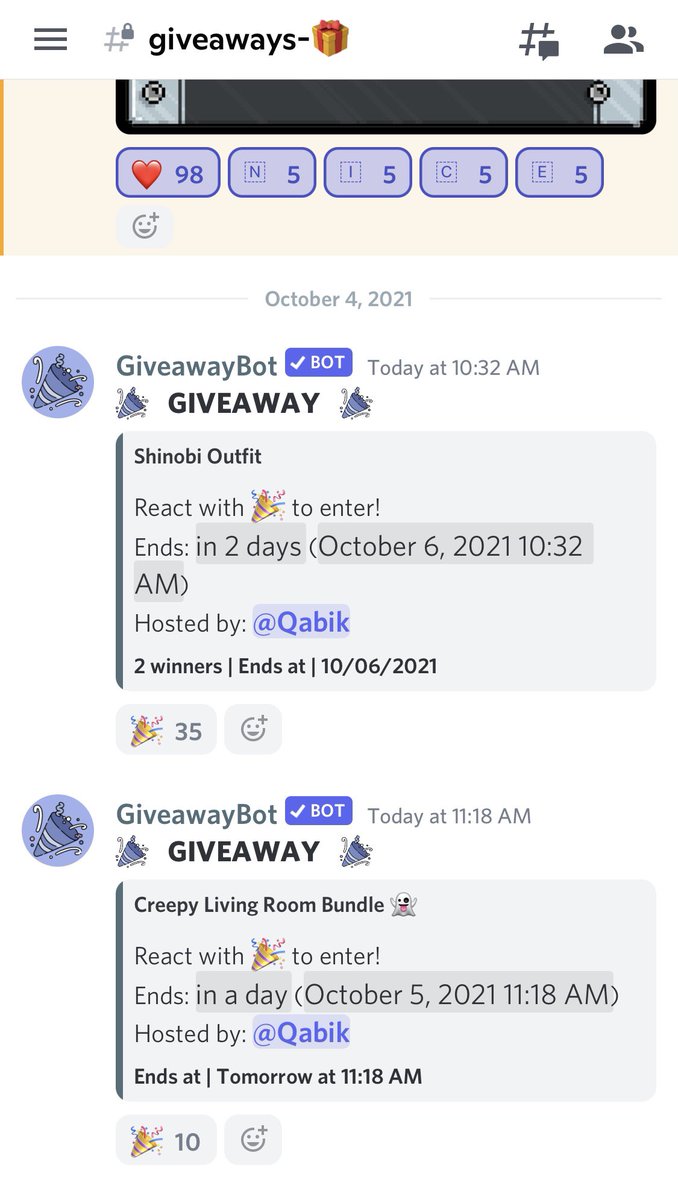 2 Active giveaways currently in HTF trading server! 🎉 Join our discord for a change to win 🏆 discord.gg/cjEmyNqE 💜