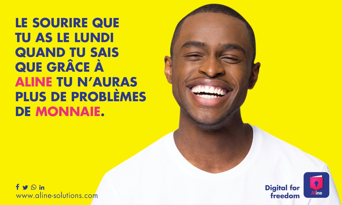 Aline_civ's tweet photo. "Libère ta vie, télécharge Aline et récupère ta monnaie."
Télécharge #Aline maintenant :
Sur Google Play :  https://t.co/yaavAJ1IB2
Sur IOS : https://t.co/E3LzfkE4I4
#Yapasmonnaie #Aline
 #Digital4Freedom https://t.co/EdvzxMvgGH