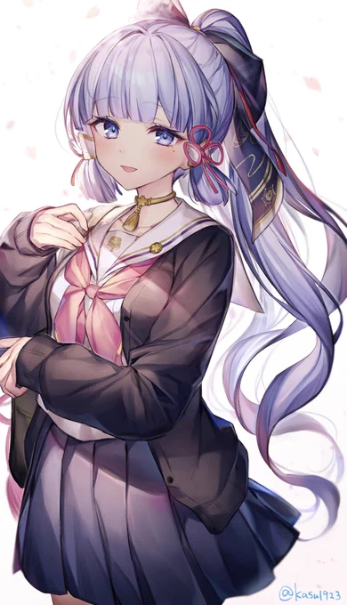 セーラー服風の神里さん描いた #KamisatoAyaka 