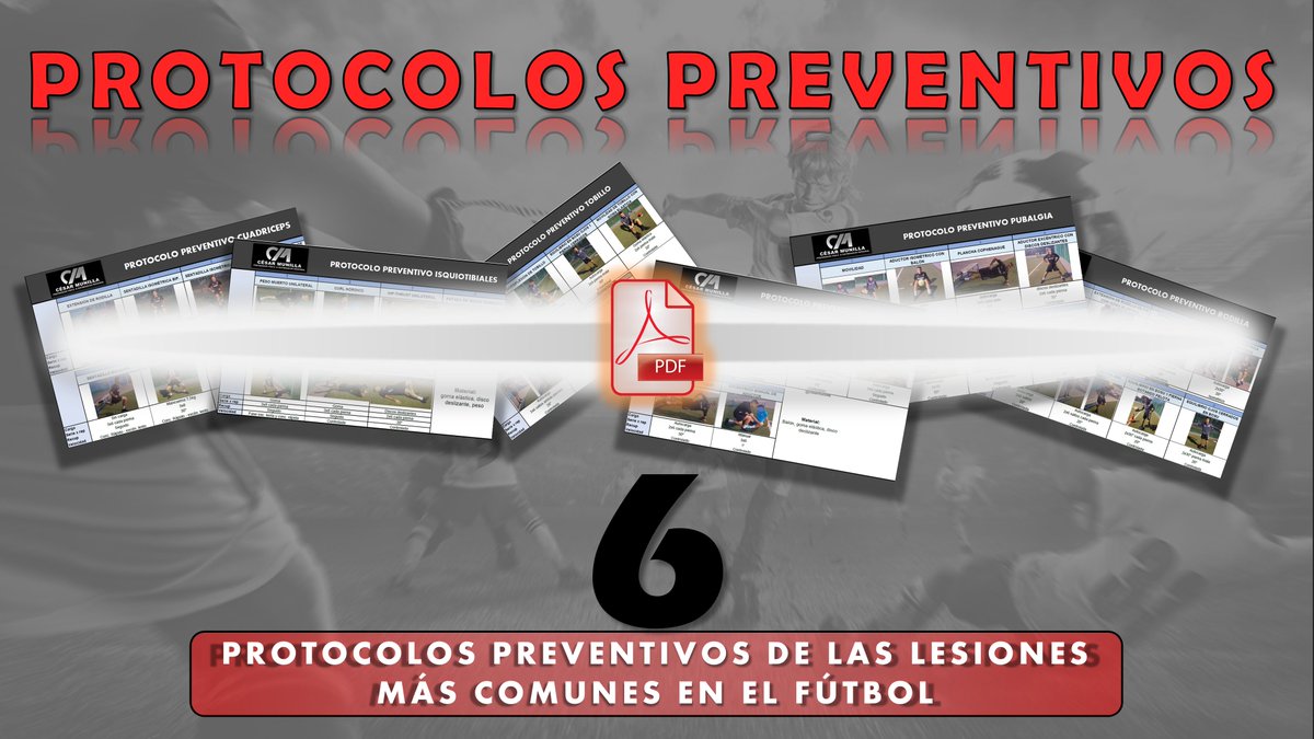 🤕LESIONES🤕

🤔⚽️La reducción de la incidencia lesional es un área muy importante en el fútbol

📋Comparto 6 protocolos preventivos para pubalgia, rodilla, tobillo, isquiosural, cuadriceps y aductor

Solo tienes que:
🔁Dar RT
📩Rellenar el formulario:
forms.gle/z45XZmDswCfi7u…