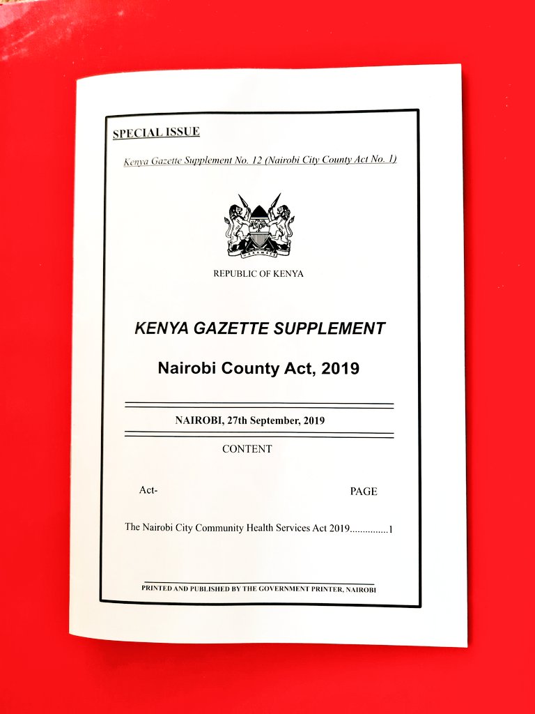 5 benefits to counties that enact  Community Health Services (CHS) Acts:
✅ Enhanced stakeholder coordination 
✅ Sustainable financing for CHS
✅ CHVs are protected &amp; motivated 
✅ Improved service quality &amp; access leading to better health outcomes 
✅ Bold move towards #UHC