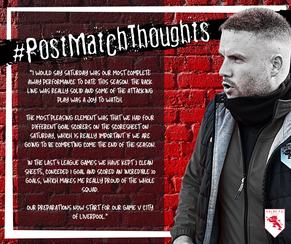 Colne_FC's tweet photo. 💭 Rooney's #PostMatchThoughts following a 4-0 victory over @PrescotCablesFC in the @NorthernPremLge on Saturday 💪 https://t.co/2458lUifdM