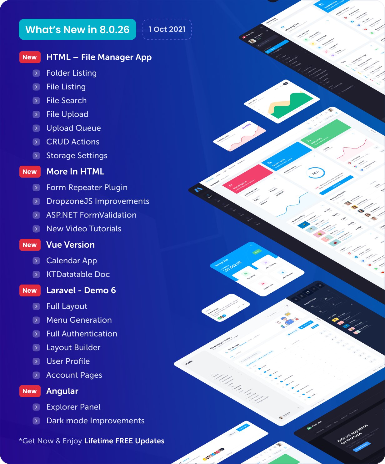 KeenThemes on Twitter: "Metronic v8.0.26 is here with File Manager App, new  Laravel demo and more ... https://t.co/aJCw3eRtC8 #EnvatoMarket #Bootstrap  #HTML #VueJS #React #Angular #Laravel #Blazor #webdevelopment  https://t.co/co1FvBCZnA" / Twitter