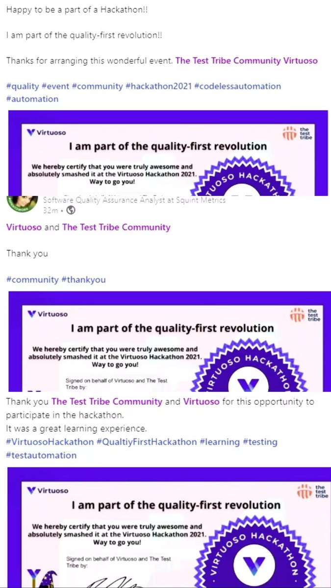 Virtuoso_QA's tweet photo. Our hackathon was a smashing success! Did you miss it? Book a demo to see Virtuoso in action! https://t.co/msYSQqNfDm

#QualityFirstHackathon #VirtuosoHackathon #AI #Demo https://t.co/AeLJqQXl37