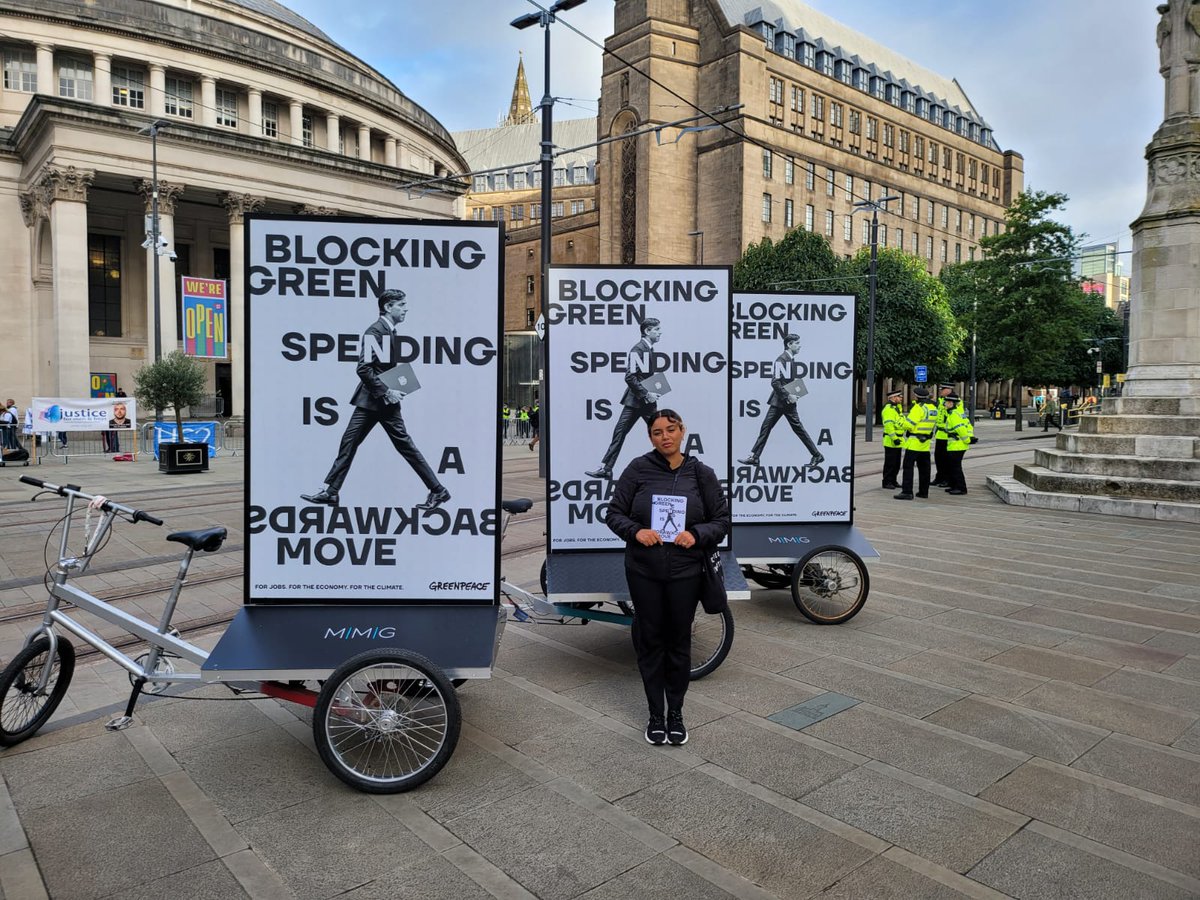 notoriouscomms's tweet photo. We've loved working with Greenpeace and @Daughter to help bring a very important message to the streets of Manchester during the Conservative Party Conference starting this am! How brilliant do these very effective and very green ad bikes look?!

#media #manchester #adbike https://t.co/S5ce9y8d4M