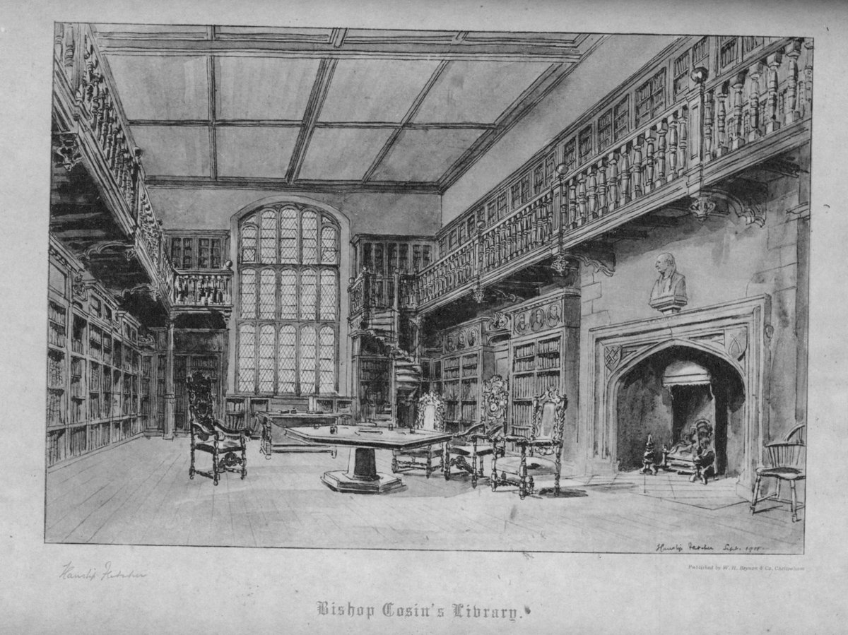 DU_Collections's tweet photo. #throwbackthursday to this brilliant engraving from 1815 of Bishop Cosin’s library. Fun fact: we still own those exact chairs... #librariesweek #historicallibraries #historicalfurniture @cosinslibrary @dulib https://t.co/lmBogFgvQO