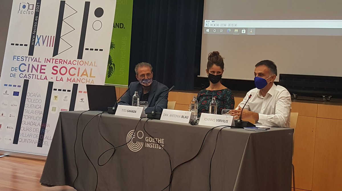 En la presentación en Madrid del <a href="/CLMFECISO/">FECISO CLM</a> (Fest de Cien Social de Castilla La Mancha) en el <a href="/GIMadrid/">Goethe-Institut MAD</a> 
#cine #CastillaLaMancha