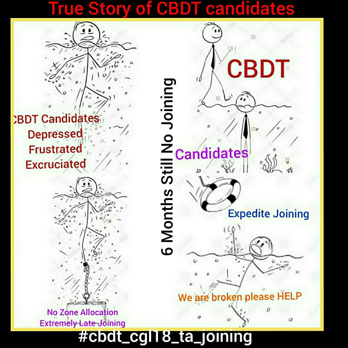 Jaiveer__7's tweet photo. #cbdt_cgl18_ta_joining
We the selected candidates of CBDT CGL18 who are waiting for their joining for the last 6 months (result was declared after 3 years) genuinely request you to expedite the process of joining. No words to describe our pain. @IncomeTaxIndia @ndtv @nsitharaman https://t.co/fQBapYe4IS