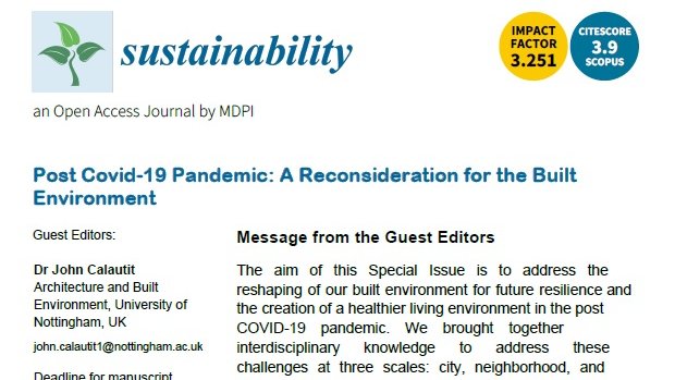 As part of the #SUJS2021 workshop, we would like to invite researchers to consider submitting their work to a special issue! More info 
mdpi.com/journal/sustai…

#specialissue #sustainability #journalpublication #mdpi #builtenvironment #callforpaper #environment #covid19research
