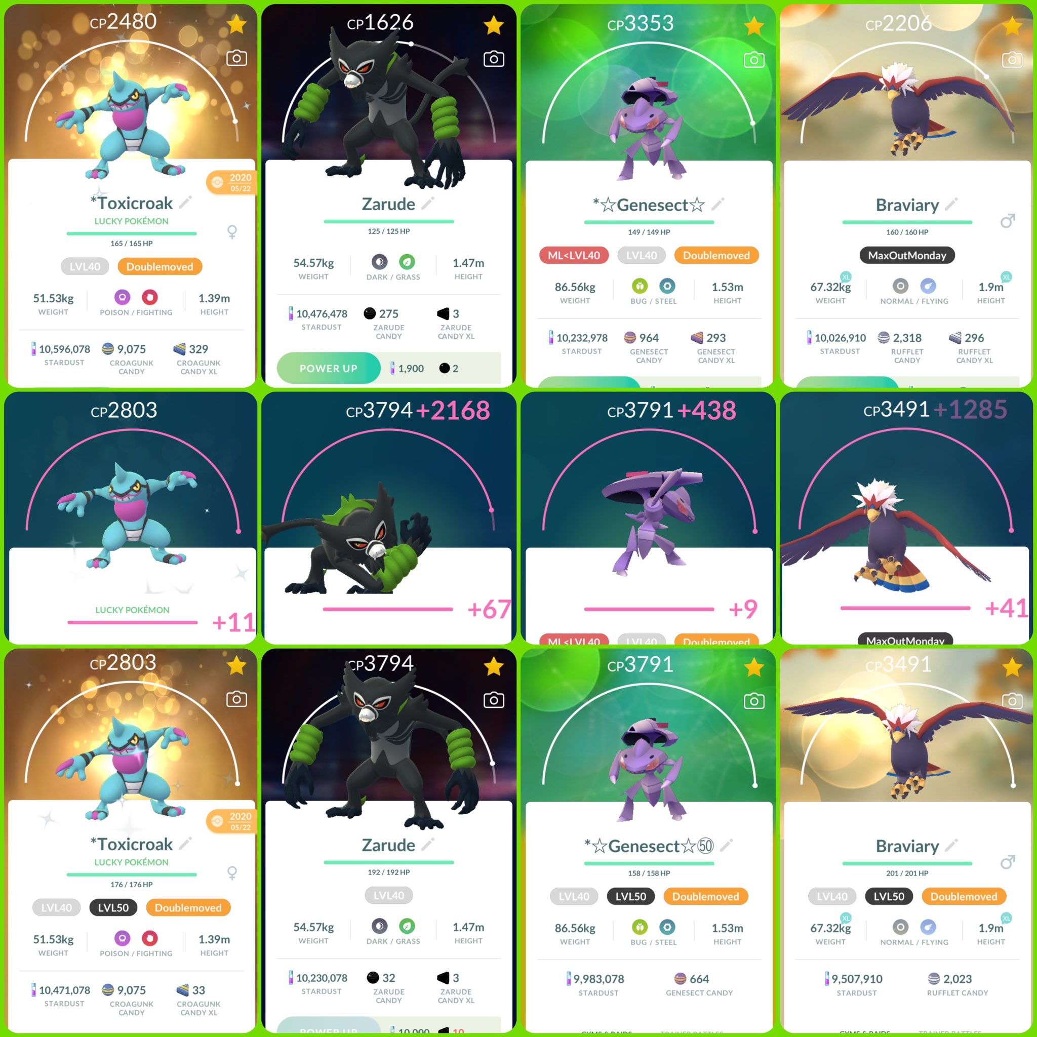 Zarude max CP for all levels - Pokemon Go