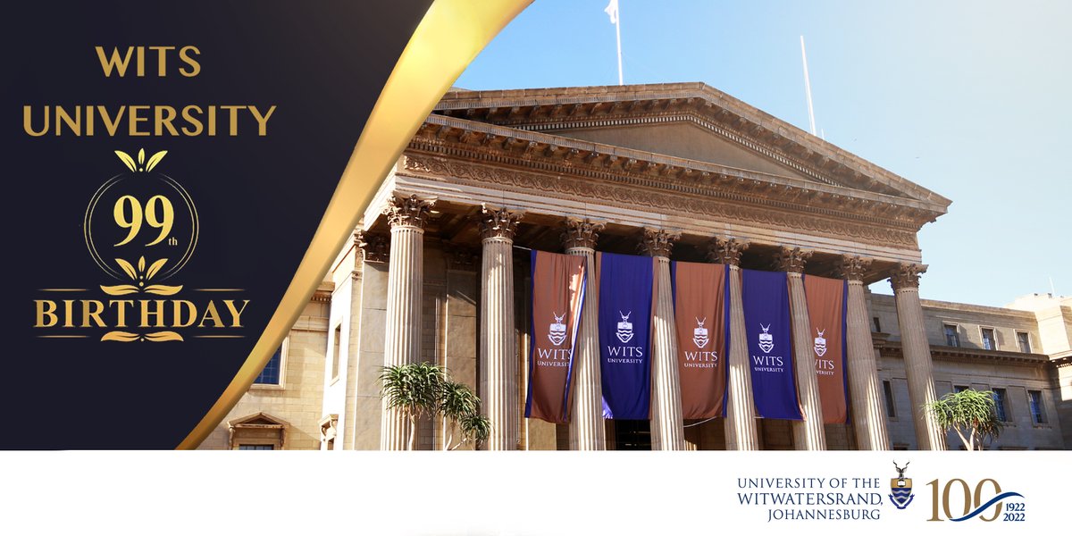 WitsUniversity's tweet photo. 🎊🥳🎈HAPPY BIRTHDAY WITS UNIVERSITY!🎈🥳🎊

💯Today is the University of the Witwatersrand's 99th birthday. On this day, 4 October, we celebrate 99 years of academic &amp; research excellence, social activism &amp; the advancement of the public good: https://t.co/AkcHGnTH71

 #Wits100 https://t.co/mCi5MoZEDp
