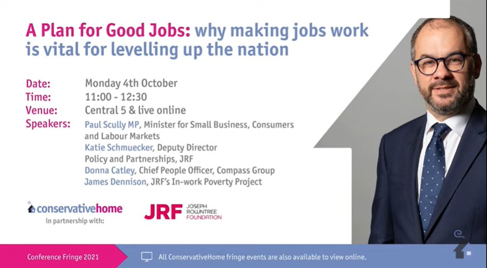 LC_Policy's tweet photo. Heading into @ConHome and @jrf_uk's event on good jobs and levelling up. It's vital that good jobs for disabled people are prioritised as the government works to level up the UK #UnlockWork https://t.co/jkSJ2mE1zp