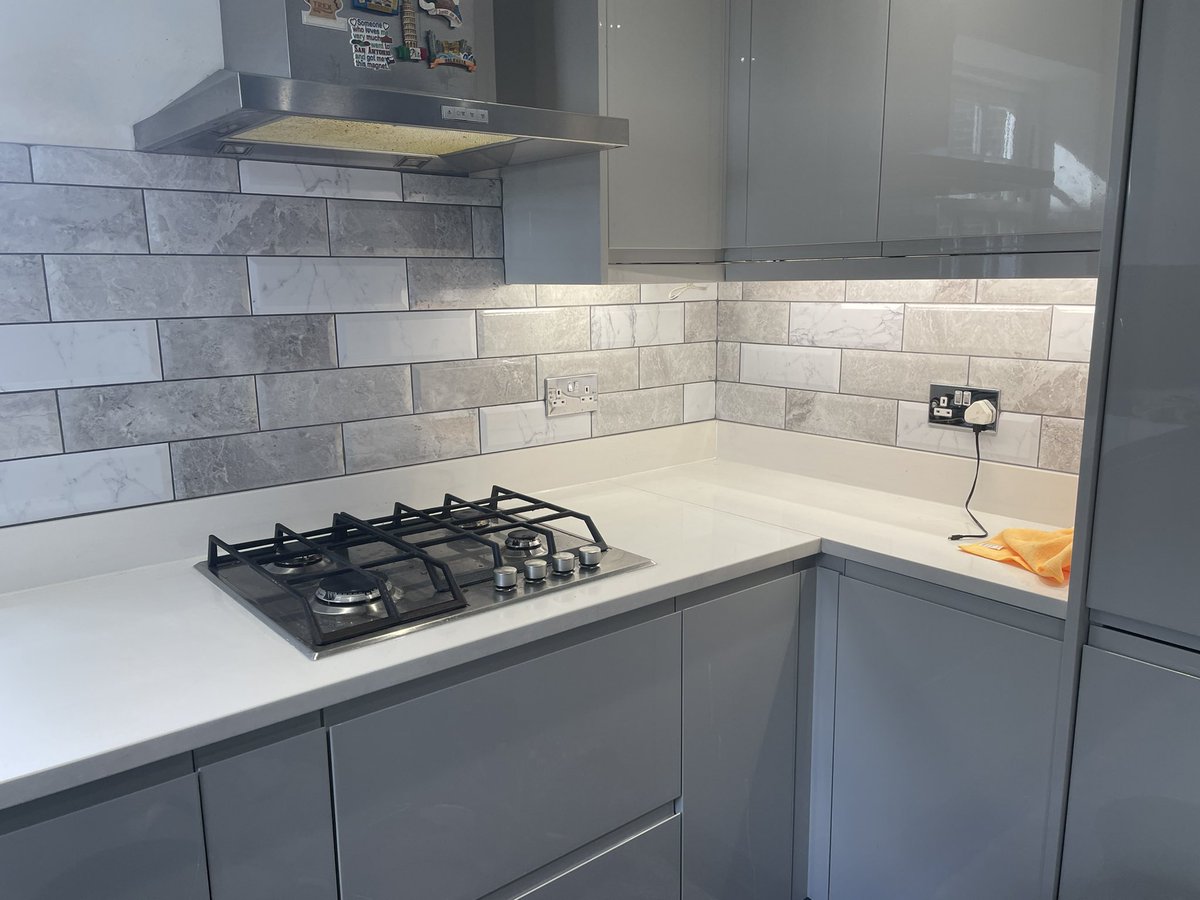 Kitchen splash back #tiled recently in #shirley #croydon #bromley