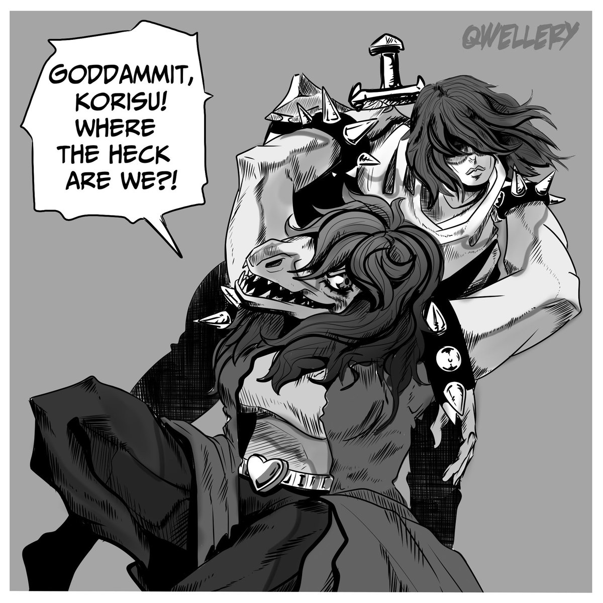 GUPPYCATTO's tweet photo. "Potassium... [Hyperlink blocked]... STANDO POWAH!"
#DELTARUNE #kris #susie #jjba #JoJosBizarreAdventure #crossover #sketch #deltarunememes #memes https://t.co/rUpoVoquo7