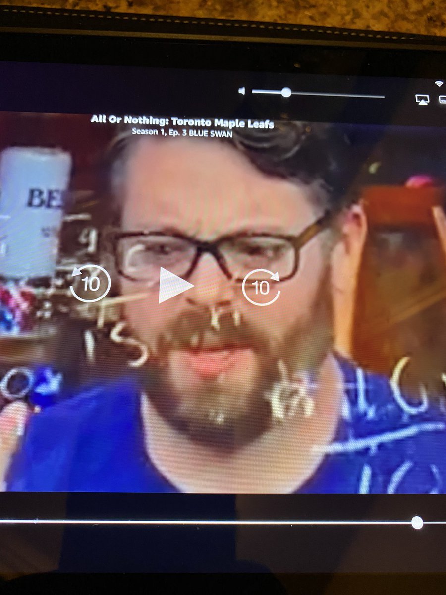 MRKYL3's tweet photo. @GameOverGreggy For some odd reason you were in “All or Nothing: Toronto Maple Leafs” on Prime Video Canada lol This should get some great Canadian Cred for those Canadian in-laws. PS: sorry for crap pic. It wouldn’t let me screenshot it. Love ya greg https://t.co/vrYSmC7IJ5