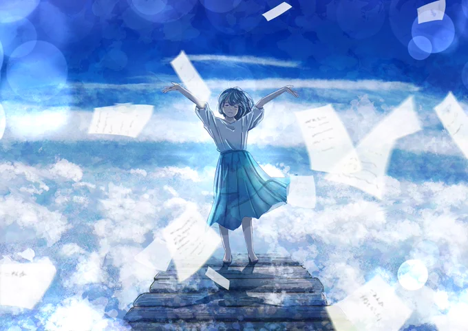 #イラストを4枚貼ると秋風に乗って絵柄を好いてくれる人の元へ届くらしい

雲上シリーズ 