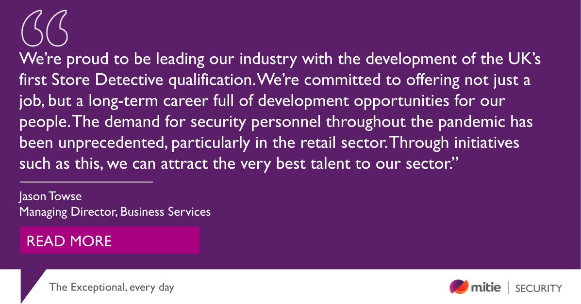 MitieSecurity's tweet photo. We are proud to announce that we have become the first security provider to develop a formal Store Detective qualification, demonstrating our commitment to offering long-term careers and development opportunities for our people.

Read more: https://t.co/Em1w8Qo1EG

#MitieSecurity https://t.co/byPXLxzTGi