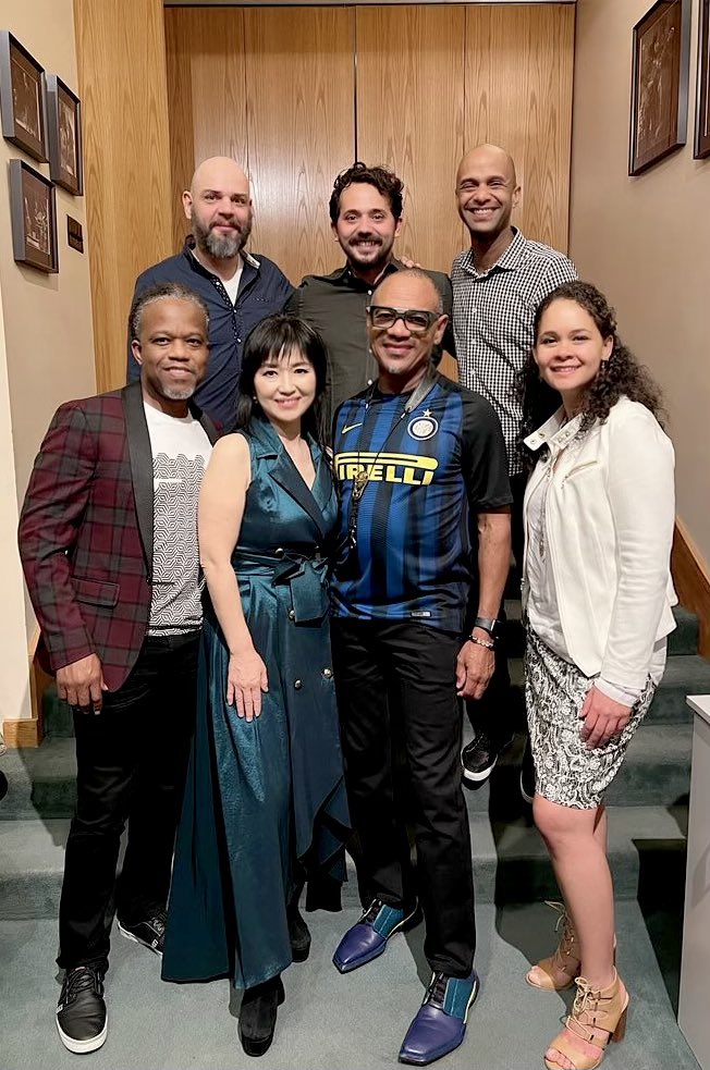 keikomatsui's tweet photo. Thanks Pittsburg! 
A fun and meaningful time together at #ManchesterCraftsmanGuild 
On Drums #MarcusFinnie
On Bass #RicoBelled from Holland 
On Guitar&amp;Vo #AndreaLisa from New Zealand / South Africa 
On Guitar #JPMourao from Brazil 
On key&amp;Vo #JohnStoddart 
https://t.co/vXPPQcYBbu https://t.co/GAMqJzDc8X