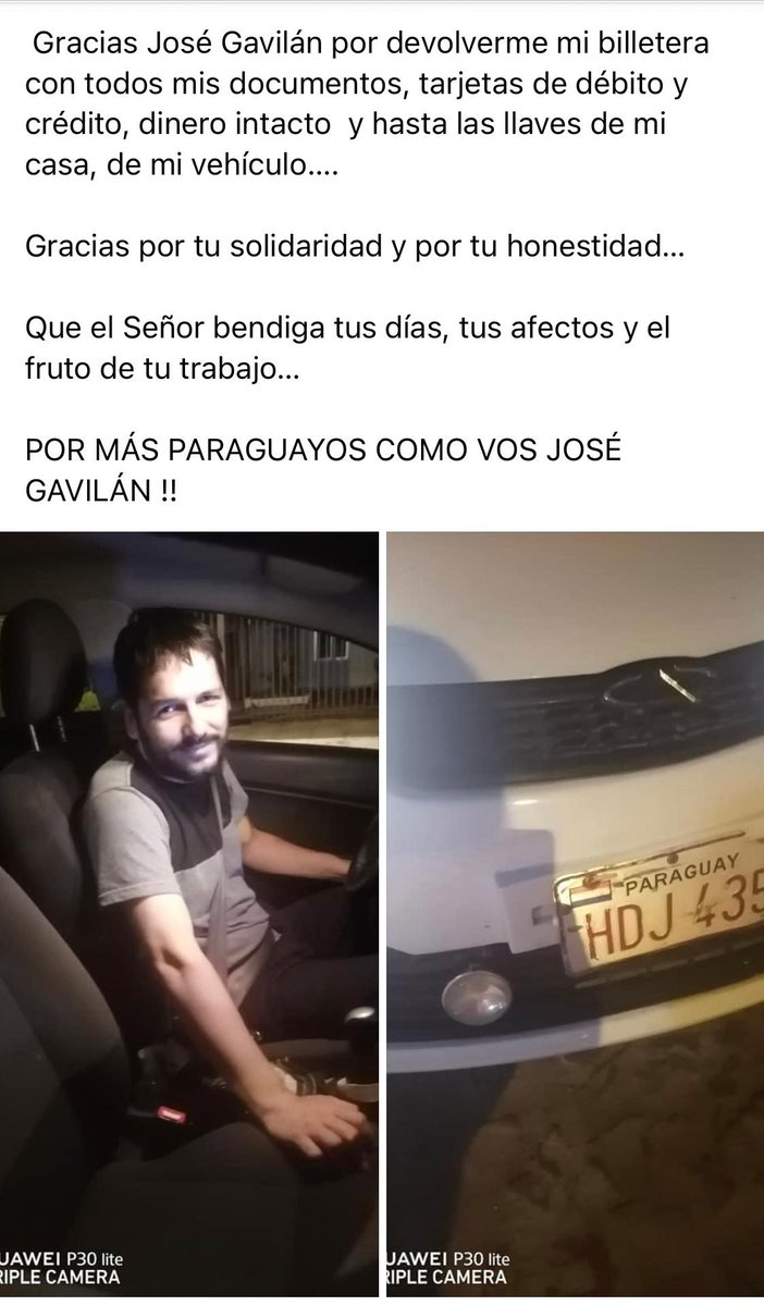 ▶️ ASÍ DEBE SER | 👏

La ciudadana Susana Galeano compartió su buena experiencia con un conductor de plataformas. 📲🚍

📌 Comentó que el joven, apenas se percató que ella olvidó su billetera en el vehículo, la contactó para devolverle el bien preciado.

¡Ejemplo a seguir! 👏