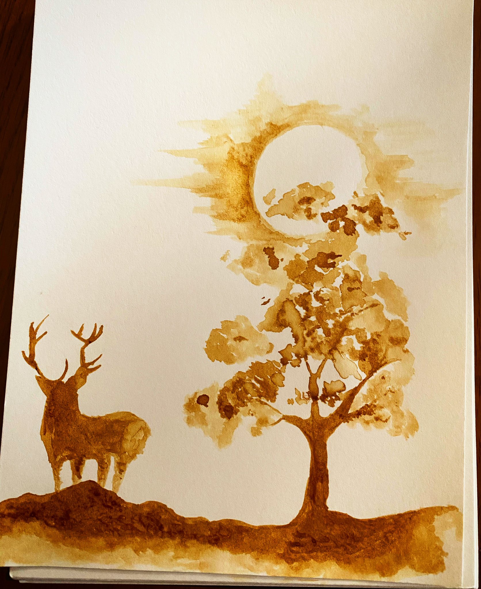 painting with coffee