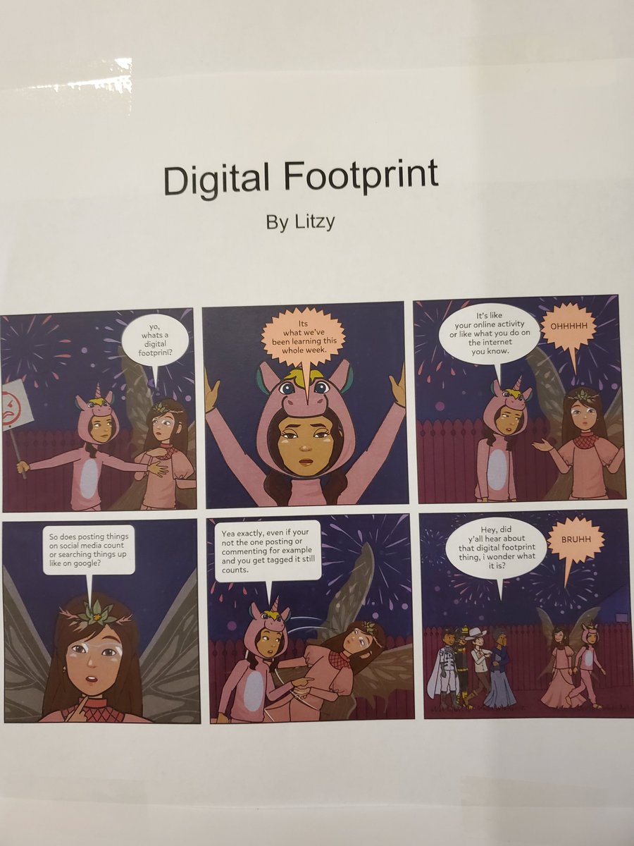mrs_orr's tweet photo. My students love using @Pixton to show their learning! These are some of my favorites on digital footprints. https://t.co/ARxIDupklX