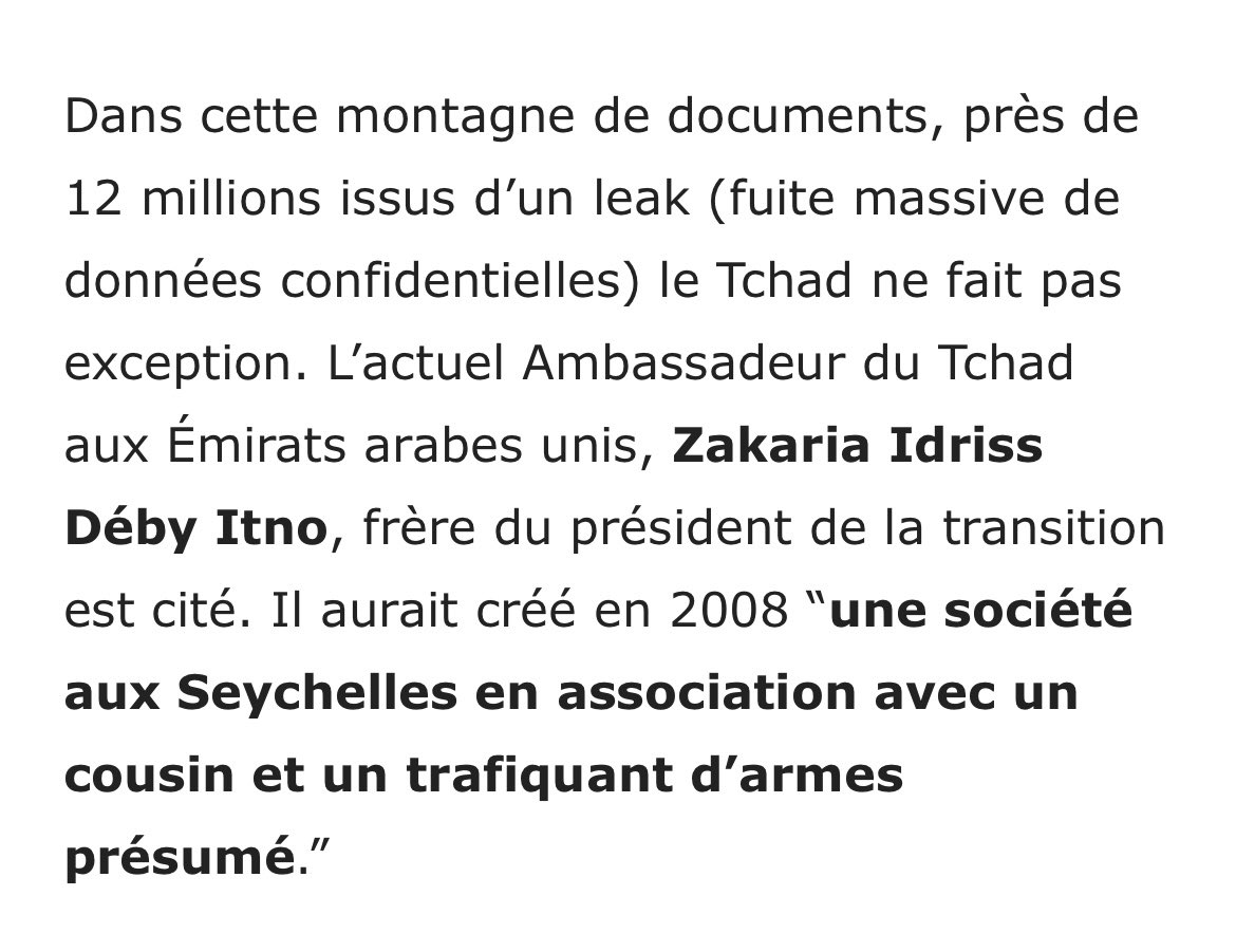fortius0's tweet photo. #PandoraPapers 
Zakaria Idriss Déby figure dans les fuîtes de données révélées ce week-end... 
https://t.co/WzNJ04rZEC https://t.co/QQnATBum57