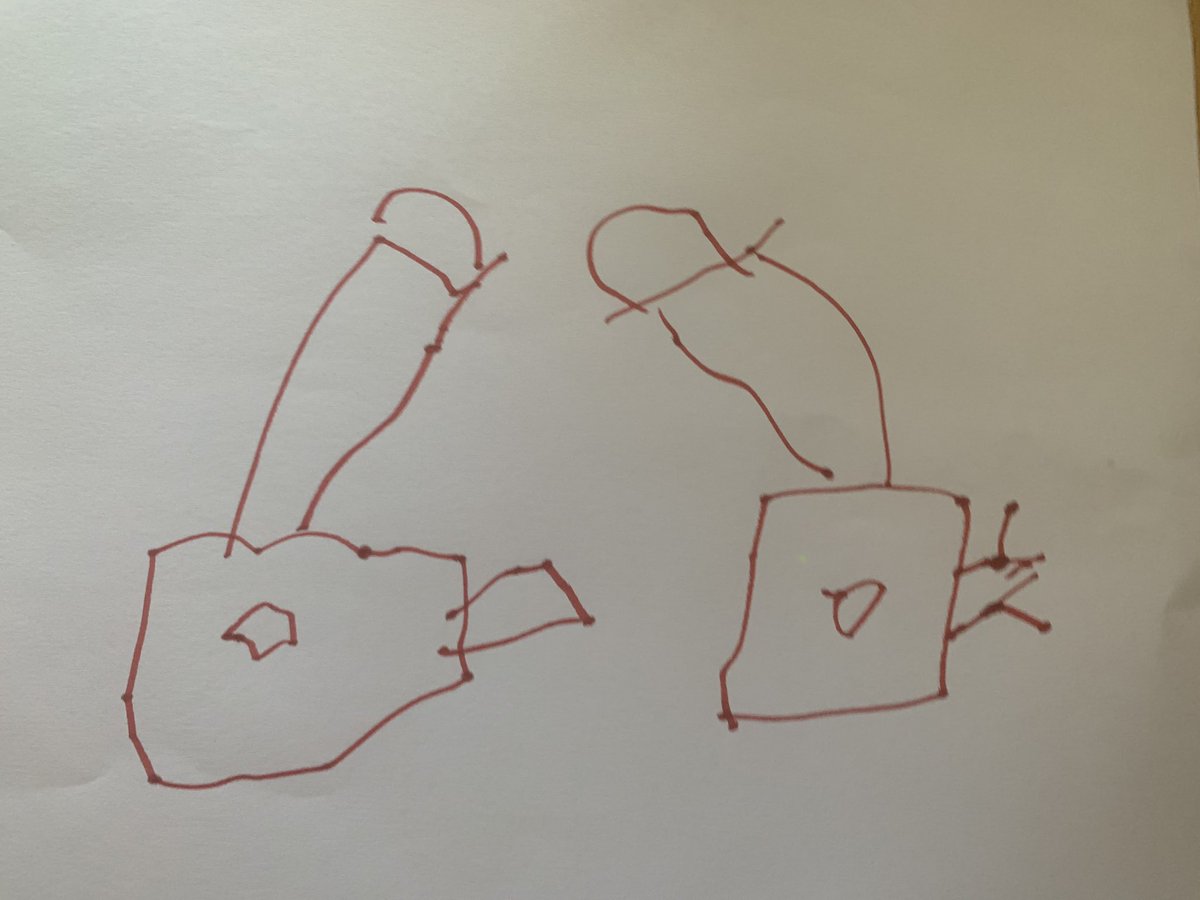 BadDadShow's tweet photo. My 4yo drew two vacuum cleaners. https://t.co/lUJlZmUjxA