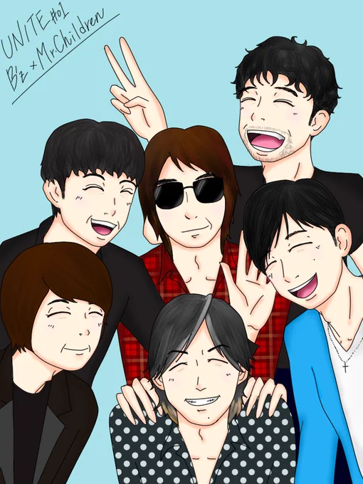 B'z×Mr.Children
ミスチルファン頑張って描いてみました!
またこの2組とGLAYとのフェスみたい!
#UNITE
#Bʼz
#MrChildren 