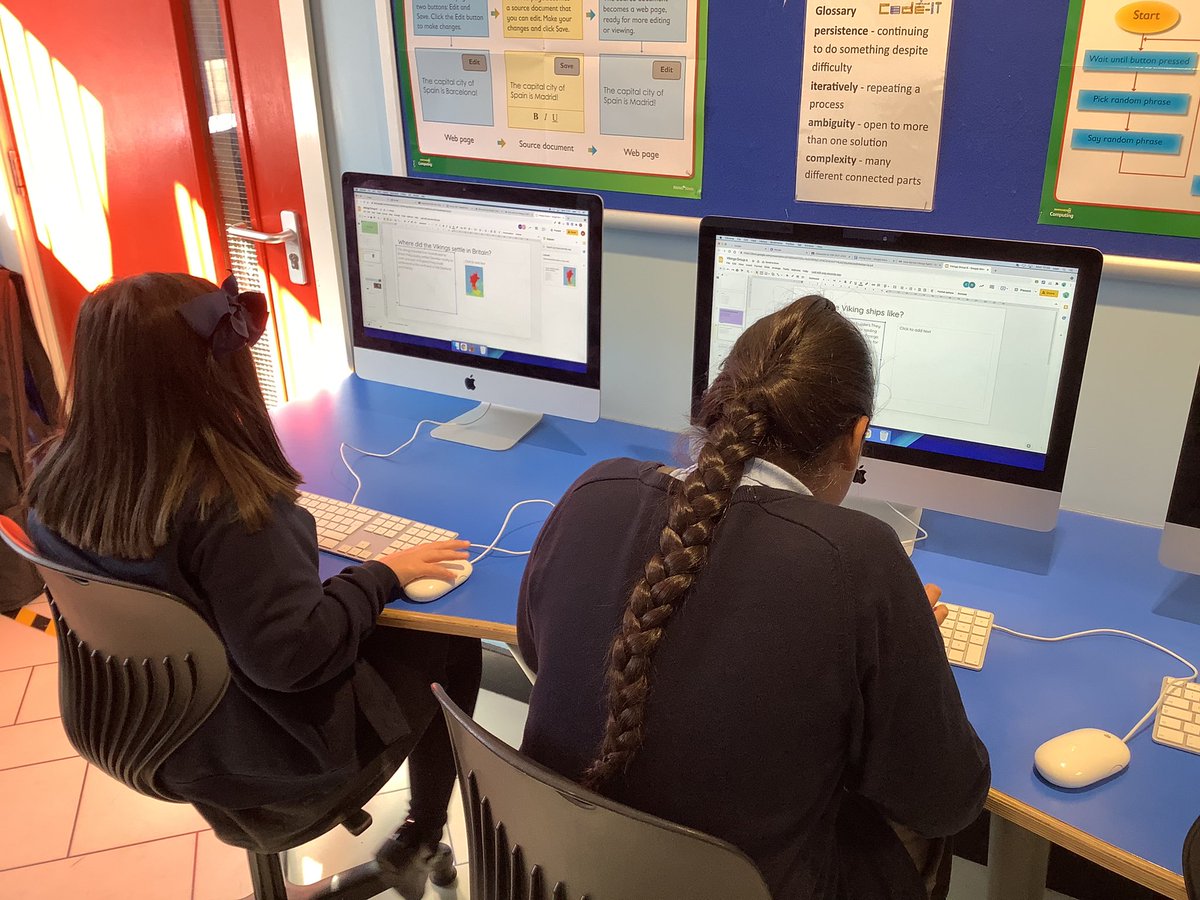 MissSP_Thatto's tweet photo. We have been looking at systems and how we can communicate with others online. We had to work together to create a shared information booklet about the Vikings but we could only communicate virtually! This was rather difficult to get used to at first #ThattoPrim_computerscience https://t.co/4x4CEnEgbz