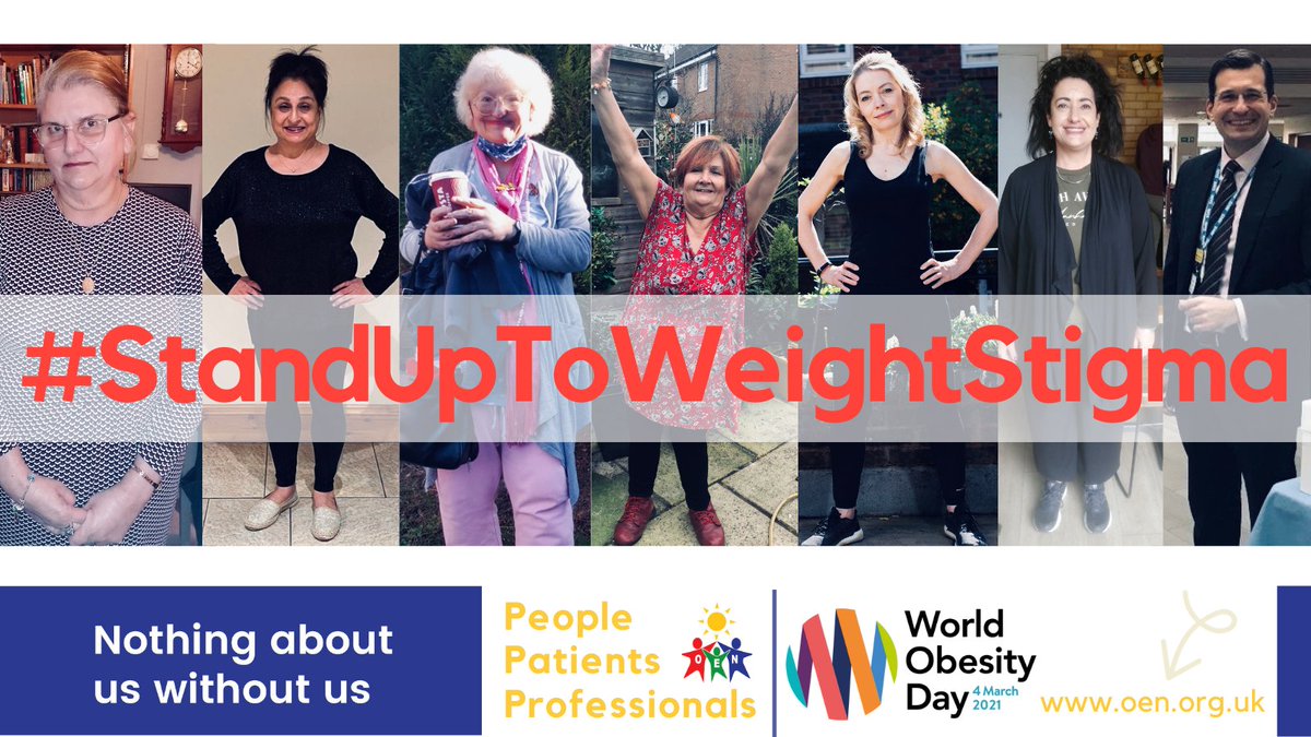 No one should experience discrimination because of their #bodysize. Yet people living with #obesity experience it regularly.

#WeightStigma has to end.
One thing YOU can do to #StandUpToWeightStigma

Read and sign this pledge kcl.ac.uk/research/obesi…

@DJPournaras