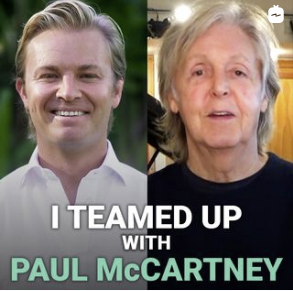 carverter_uk's tweet photo. Great to see @NicoRosberg &amp; Paul McCartney's @MeatFreeMonday tackling #climatechange in innovative ways. Will you go meat free today?

https://t.co/w18Q8AxHFe https://t.co/CMcNVAgoKP