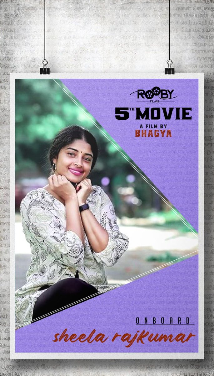 CineTimee's tweet photo. #SheelaRajkumar Joins The Cast Of #RoobyFilms Production No 5️⃣ !
Directed By : #Bhagya !
Music: #RajaBavatharini !
DOP: #ChinnuKuruvilla !
@RoobyFilms ! @Hasheer75 ! @KskSelvaPRO !
#CineTimee ! https://t.co/tNVHlqrXkP