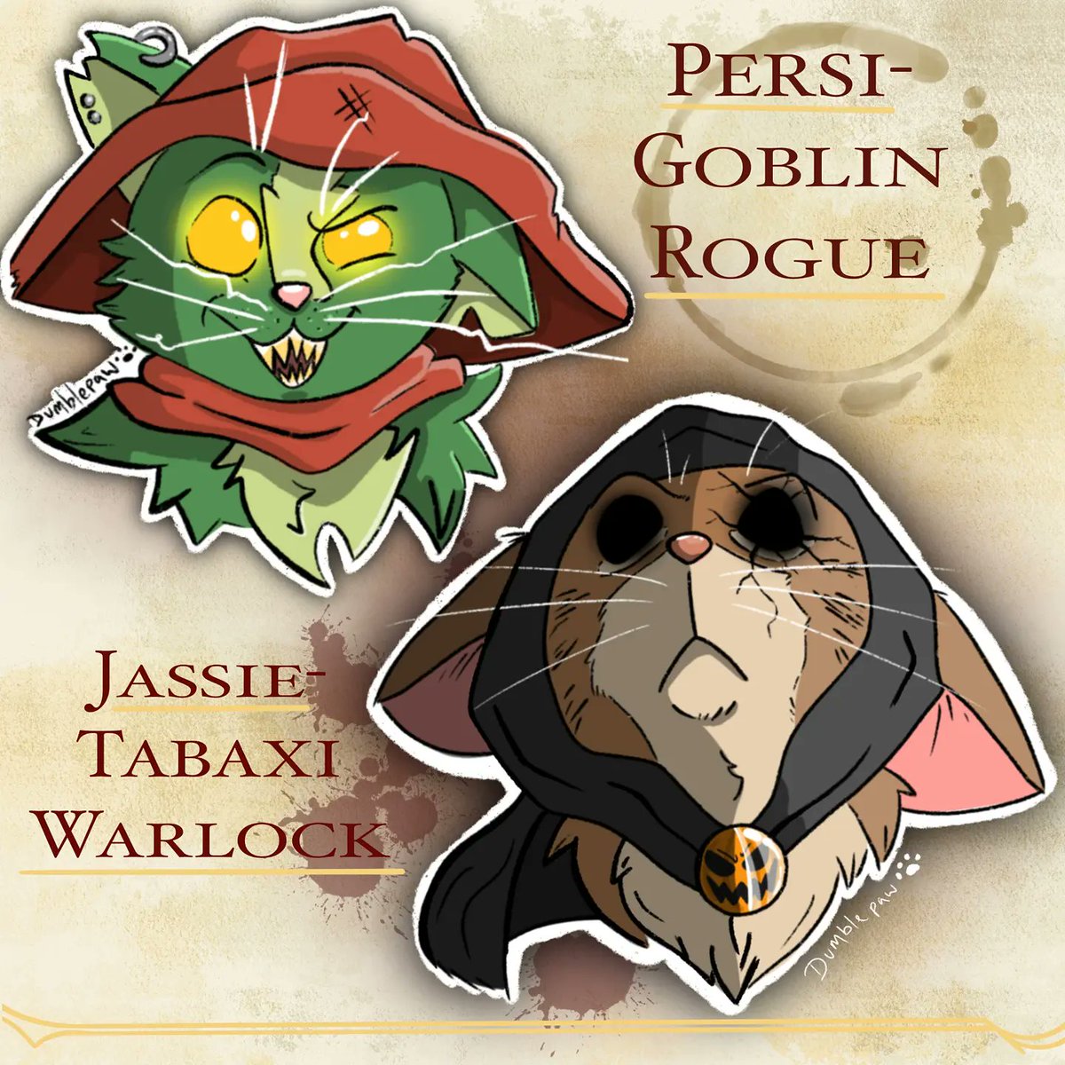 helloimasher's tweet photo. If my 2 cats were #dungeonsanddragons characters ... https://t.co/2cxi68oVwI