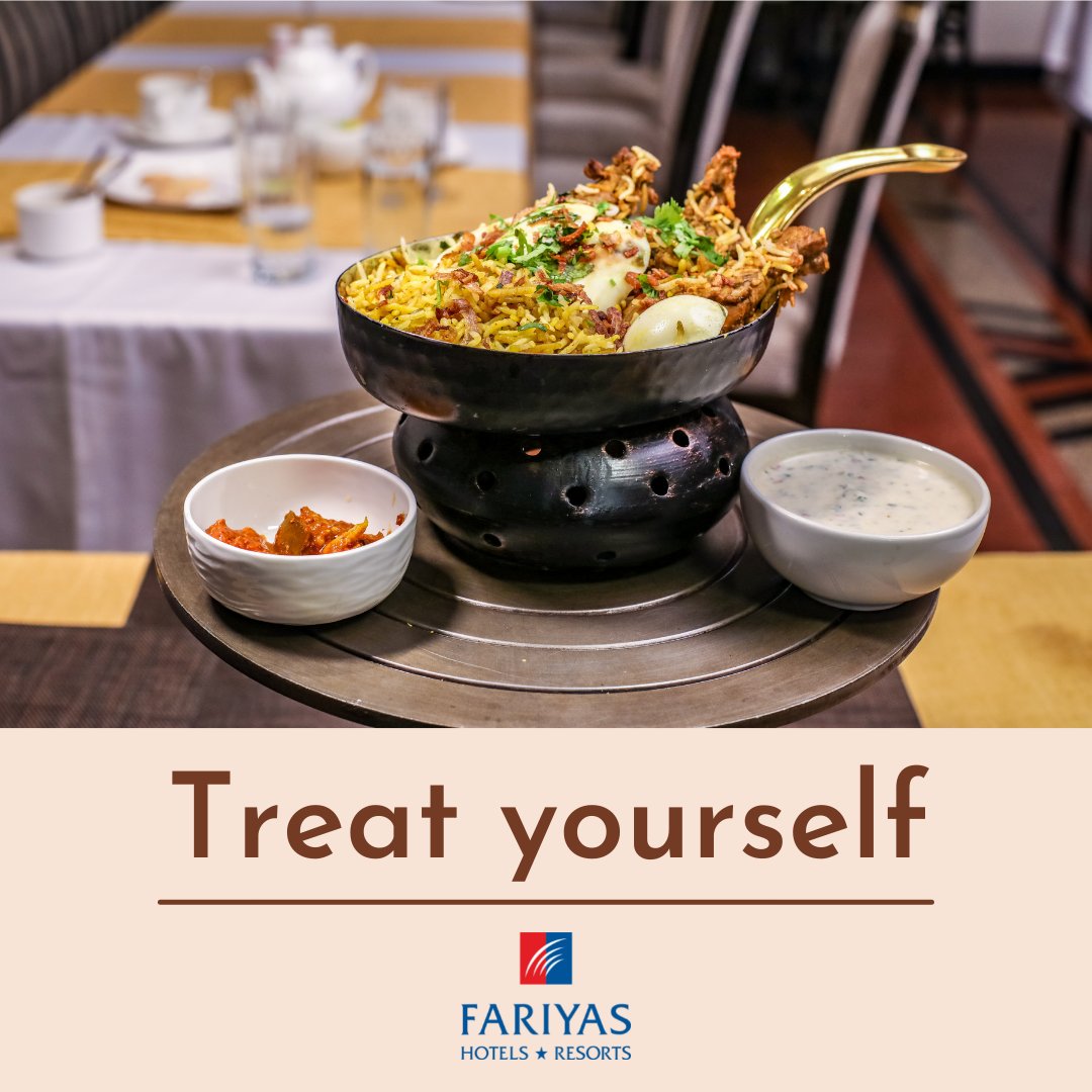 FariyasGroup's tweet photo. This is an amazing day to take things easy, enjoy and refuel your body.
#Fariyas #biryani #biryanilovers #food #nonveg #seafood #stayhappy #besthoteldeals #traveldestination https://t.co/KLwLKIAm9w