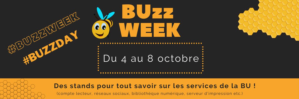 bibuvsq's tweet image. 📍 Du 4 au 8 octobre : #BUzzWeek dans les BU de Versailles et St-Quentin
📍 Le mardi 5 : #BUzzDay dans les BU de Vélizy, Mantes, Rambouillet et Boulogne
Plus d'info sur les comptes facebook et insta @bibuvsq !