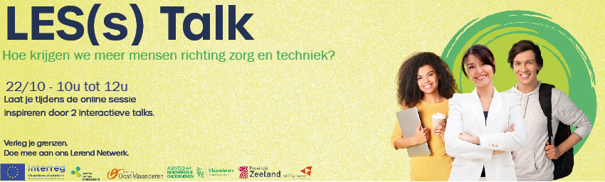 Hoe krijgen we meer mensen richting zorg en techniek? 

Daarover denken Luc Evens (<a href="/TISMBREE/">TISM</a>) en de grootste zorgaanbieder in Nederland, <a href="/ZorgSaam/">ZorgSaam</a>  na tijdens de derde LES(s) Talk. 

Verleg je grenzen en doe mee aan het lerend netwerk!

📍 tuawest.be/evenementen/le…