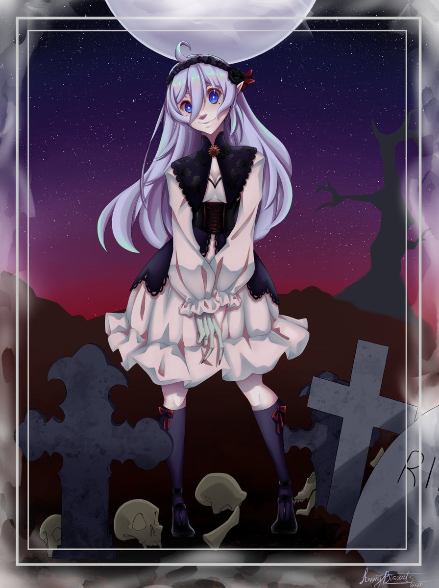 BiscuitsClean's tweet image. A cute, goth lolita necromancer!
