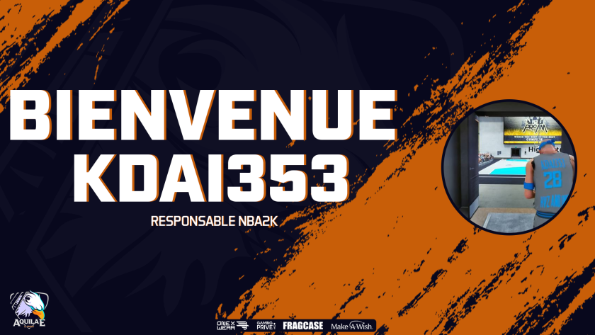 Notre roster #NBA2K22 prend forme !!

Nous accueillons fièrement <a href="/KDAI353/">KDAI353</a> en tant que Responsable du roster !

N'hésitez pas à le contacter pour passer des tests et faire partie de l'aventure !

#letsgoAquilae 🦅⚫️🟠