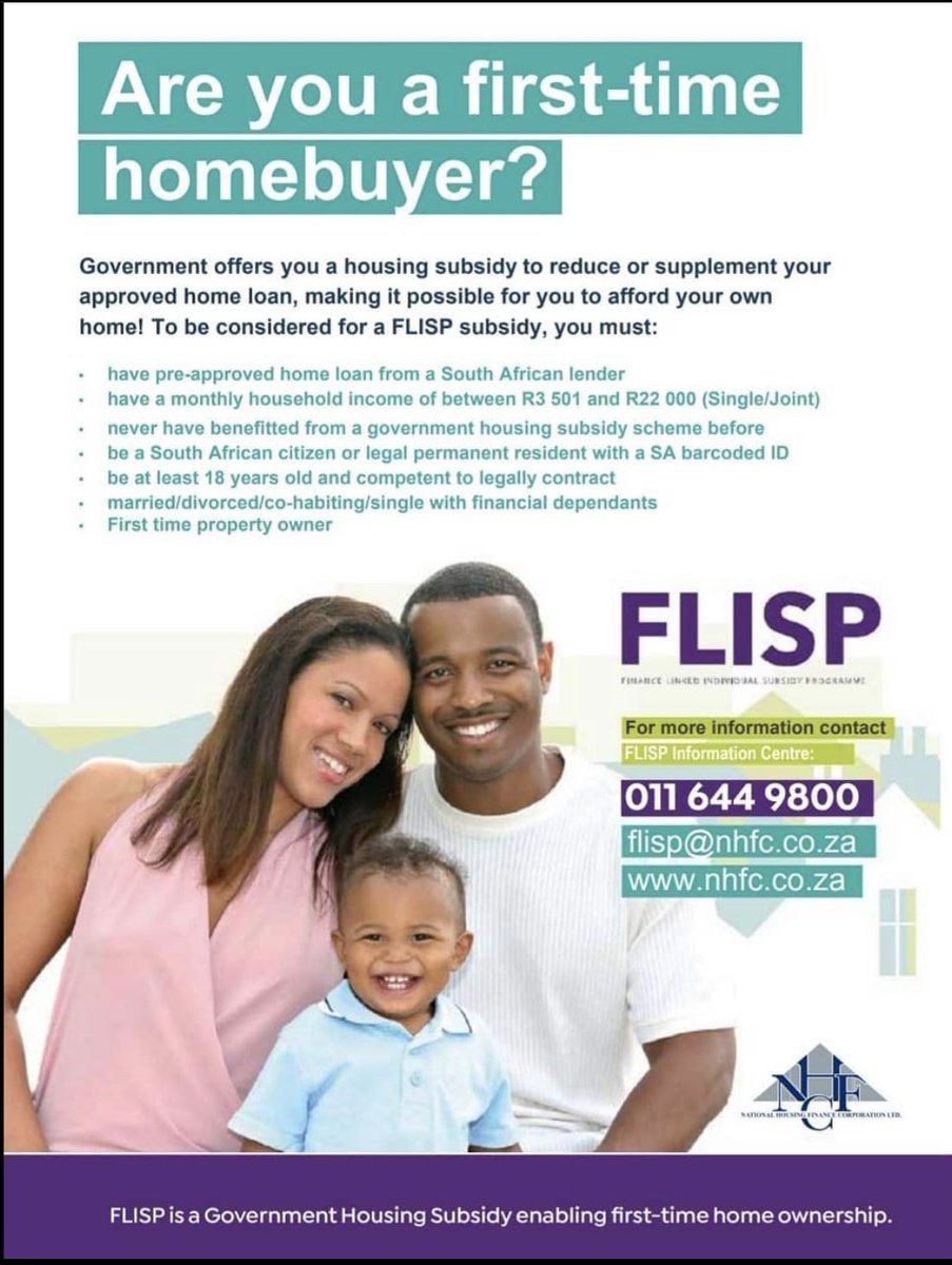 GP_DHS's tweet image. Government offers you a housing subsidy to reduce or supplement your approved home loan, making it possible for a first-time buyer to afford their own home #FLISP #FLISPSubsidy #GrowingGautengTogether