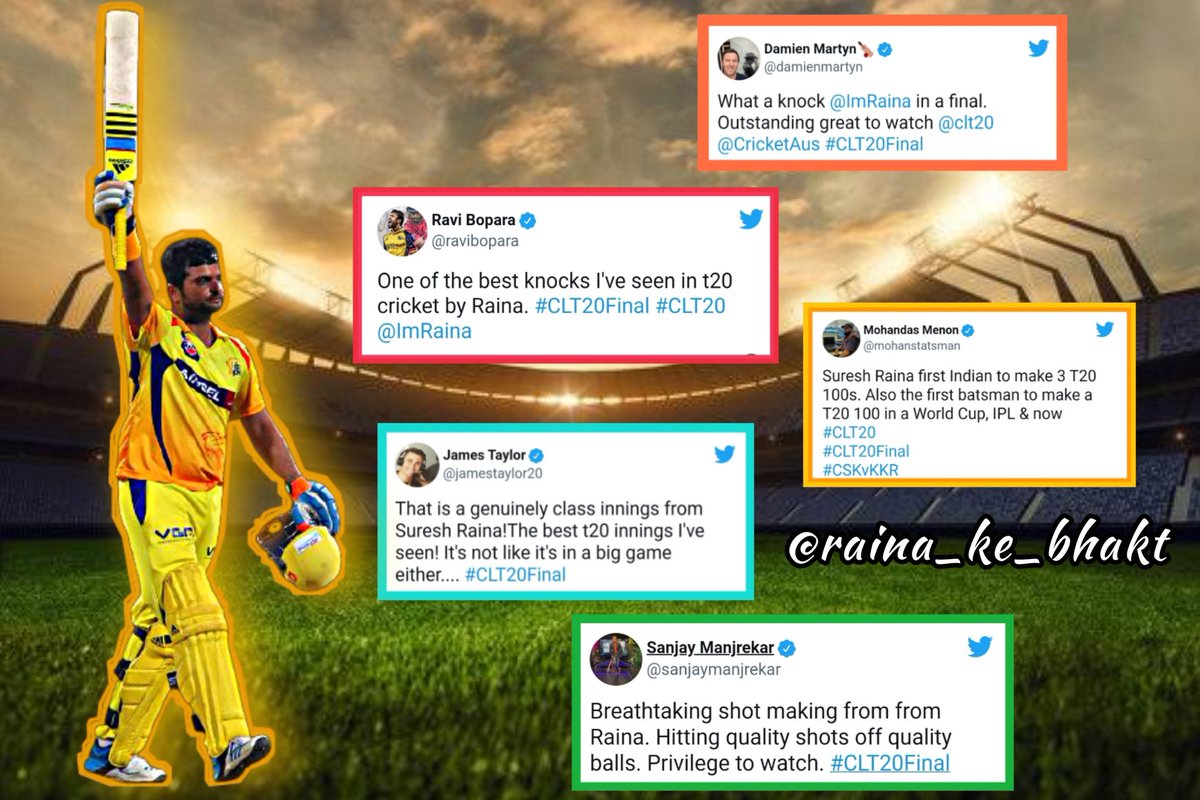 harshit48_'s tweet photo. Twitter reactions on Suresh Raina's blistering century against KKR in 2014.

@ImRaina @ChennaiIPL #SureshRaina https://t.co/obIapniv3y