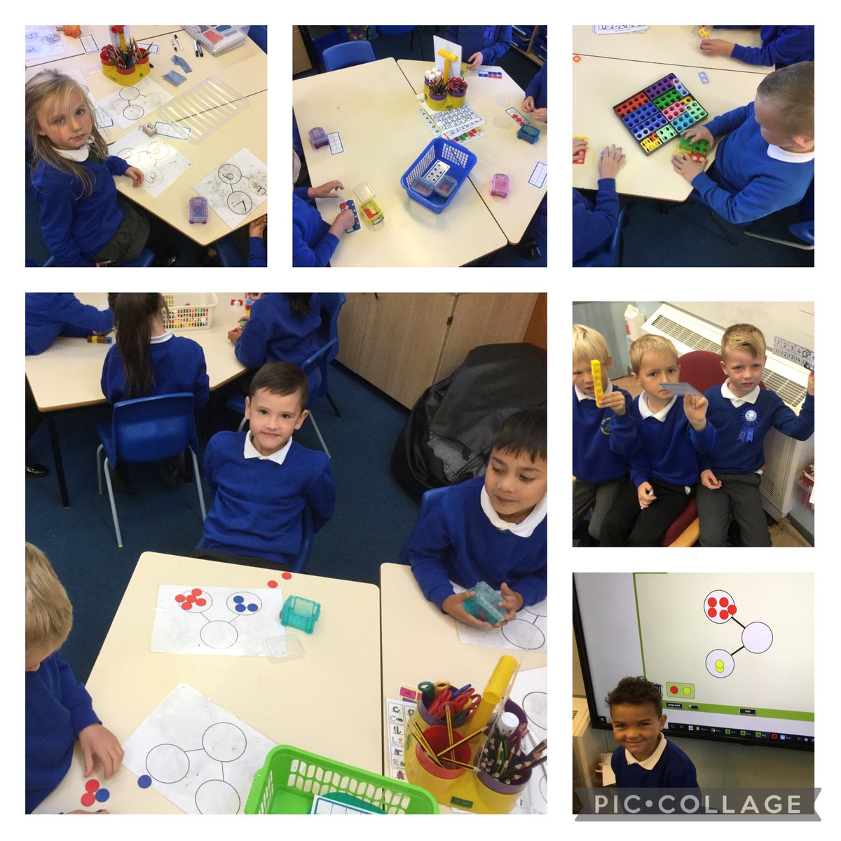 AcklamWhin's tweet photo. Year 1 are using different representations to find the whole by adding together #powermaths #numicon #partwhole #multilink #tensframe #numbersentence https://t.co/TRQh22SAYX
