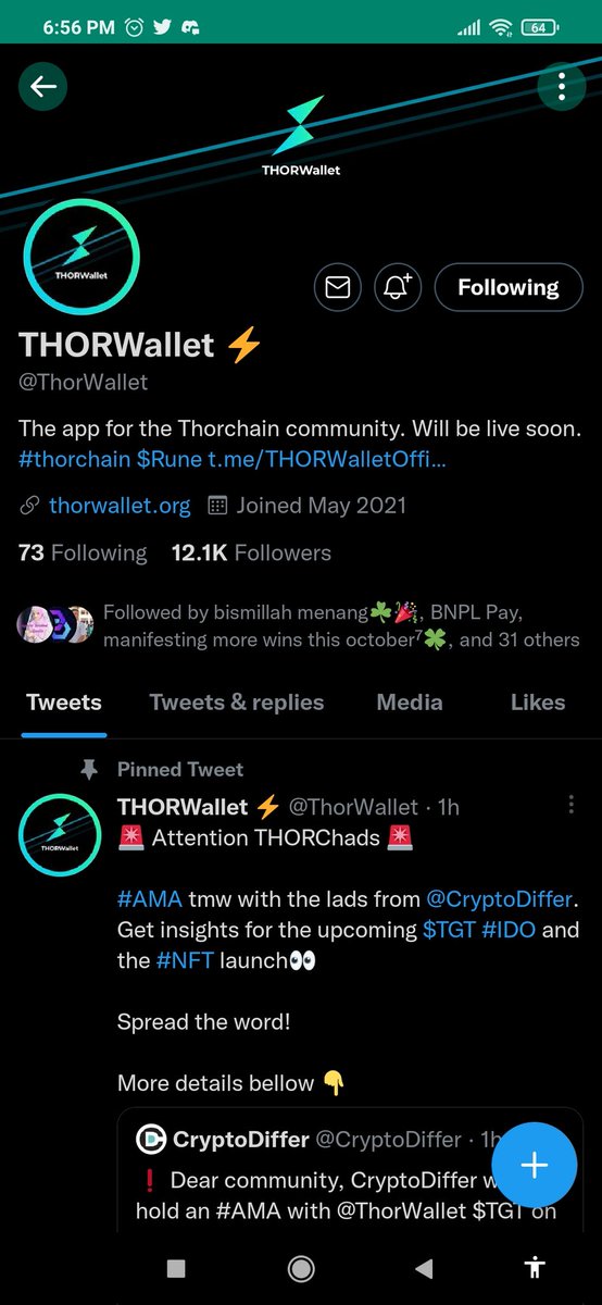 Pickme_25's tweet photo. @MiaCryptolia @ThorWallet https://t.co/onVtOnLJiS
