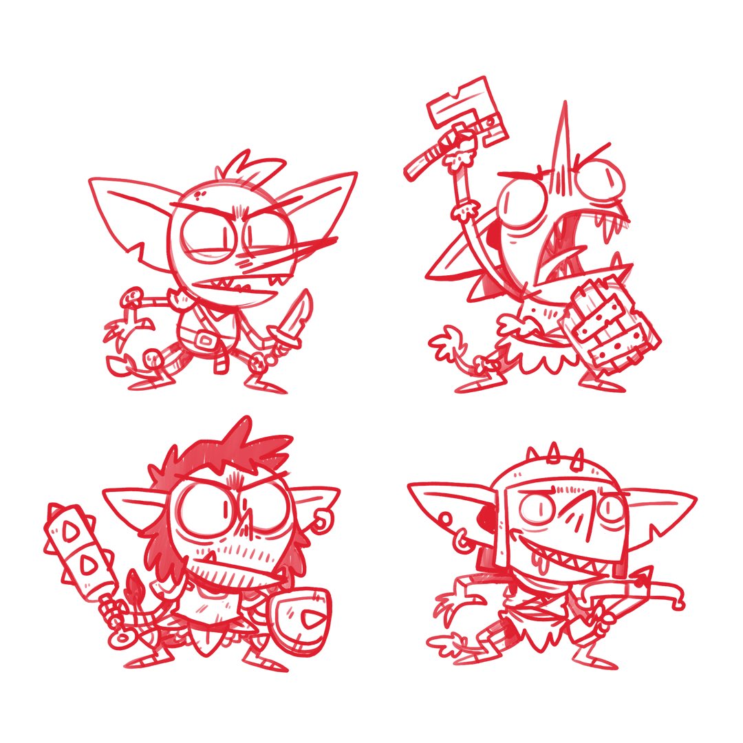 Artmonkeymg2's tweet photo. Apparently is also #gobtober so here’s some Goblins! Or as my niece used to say “Nasty little Gobbas!” #Gobtober2021 #dnd https://t.co/IImM0t2V54