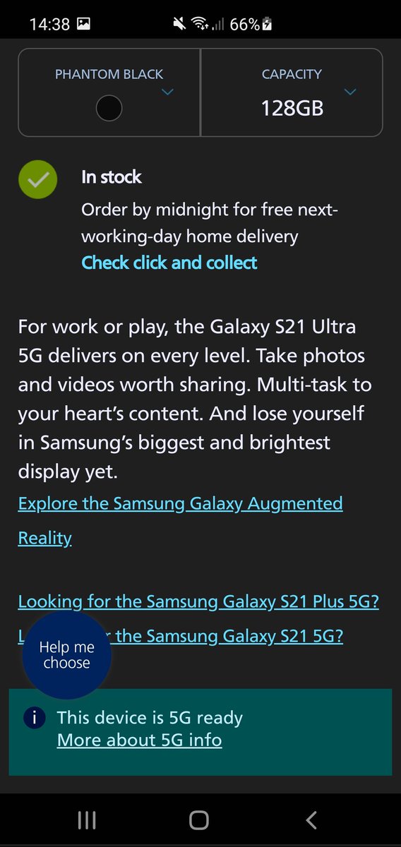 Sedz23's tweet photo. @O2 just ordered this as an upgrade, its in stock for next day delivery. 10 minutes and an email later its out of stock!?! 🙃🤔 https://t.co/5fPEH3tlsk