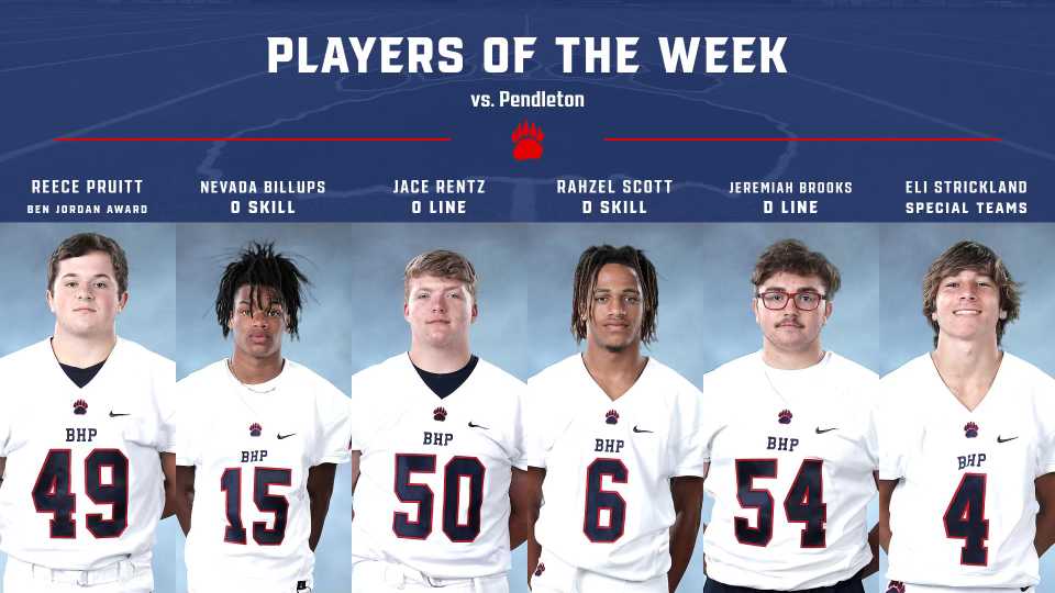 rblackstonbhp's tweet photo. ⁦@BHP_Football⁩ ⁦@bhp_bears⁩ Players of the week vs Pendleton! The Best Is Yet To Come! https://t.co/ECGxpi74FO